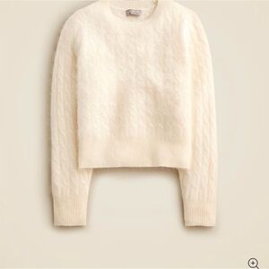 J. Crew Brushed Cashmere Cable knit sweater M